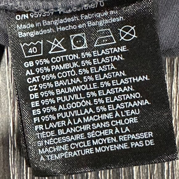 H&M Dark Grey with White Polka Dots Long-sleeved Shirt, Size 6/7 - Picture 4 of 4